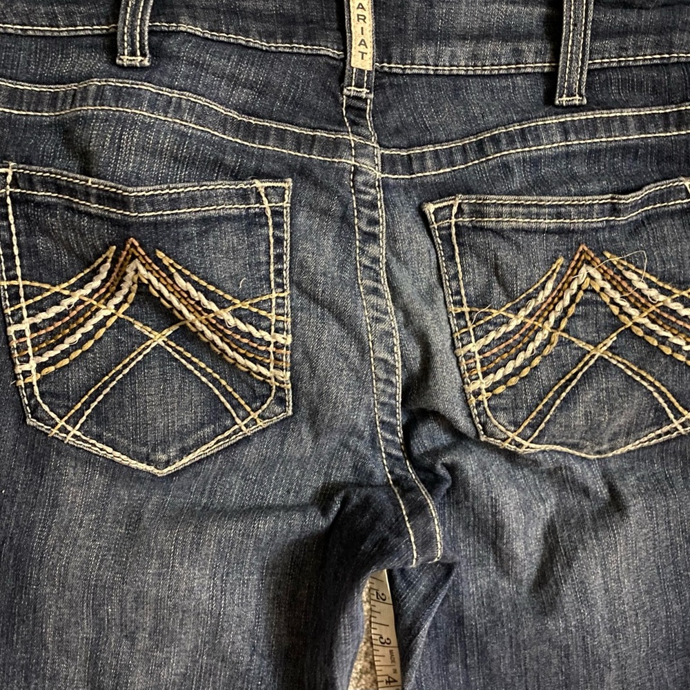 Ariat Women's Dark Blue Boot Cut Jeans with Embroidery